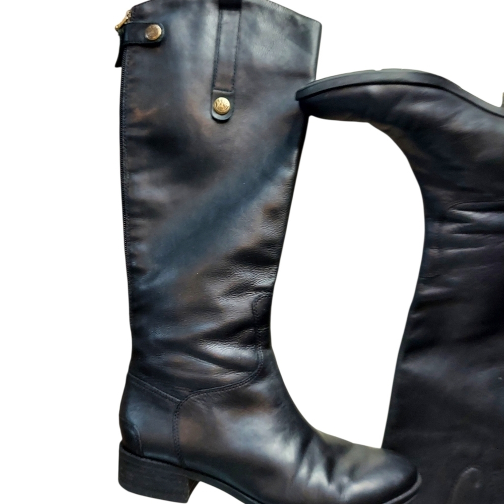 Sam Edelman Penny Black Leather Riding Boot - Picture 3 of 14